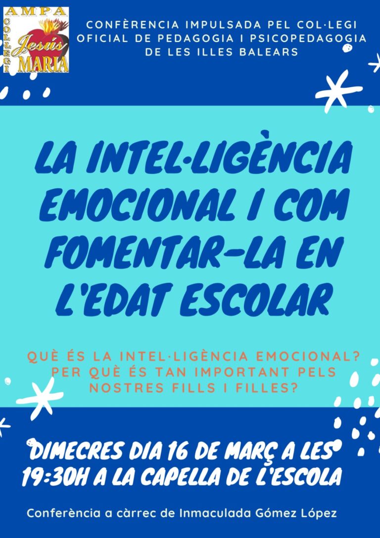 Conferència: La intel·ligència emocional i com fomentar-la en l’edat escolar